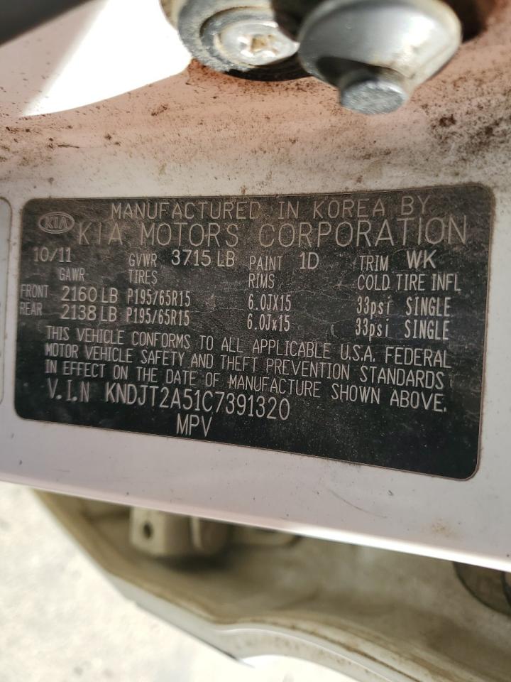 KNDJT2A51C7391320 2012 Kia Soul