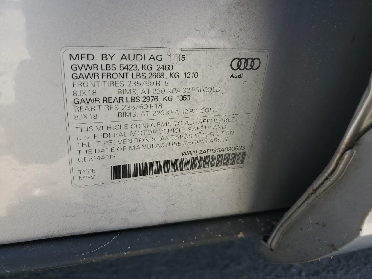 WA1L2AFP3GA090633 2016 Audi Q5 Premium Plus