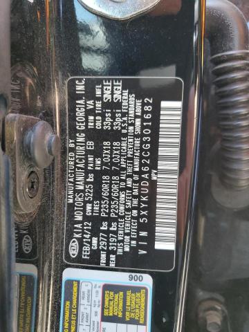 2012 Kia Sorento Ex VIN: 5XYKUDA62CG301682 Lot: 54237924