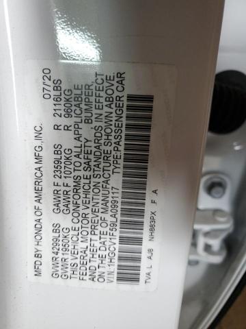 VIN 1HGCV1F59LA099117 2020 Honda Accord, Exl no.13