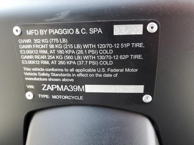 2022 VESPA GTS 300 ZAPMA39M6N5203635