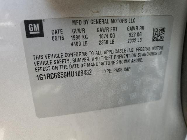 VIN 1G1RC6S59HU108432 2017 Chevrolet Volt, LT no.12