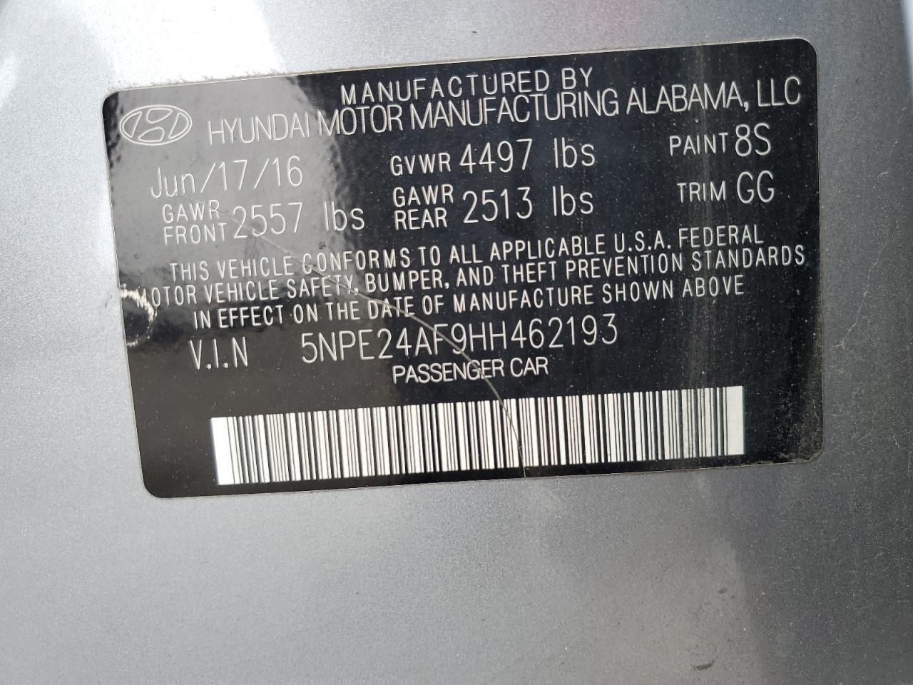 5NPE24AF9HH462193 2017 Hyundai Sonata Se