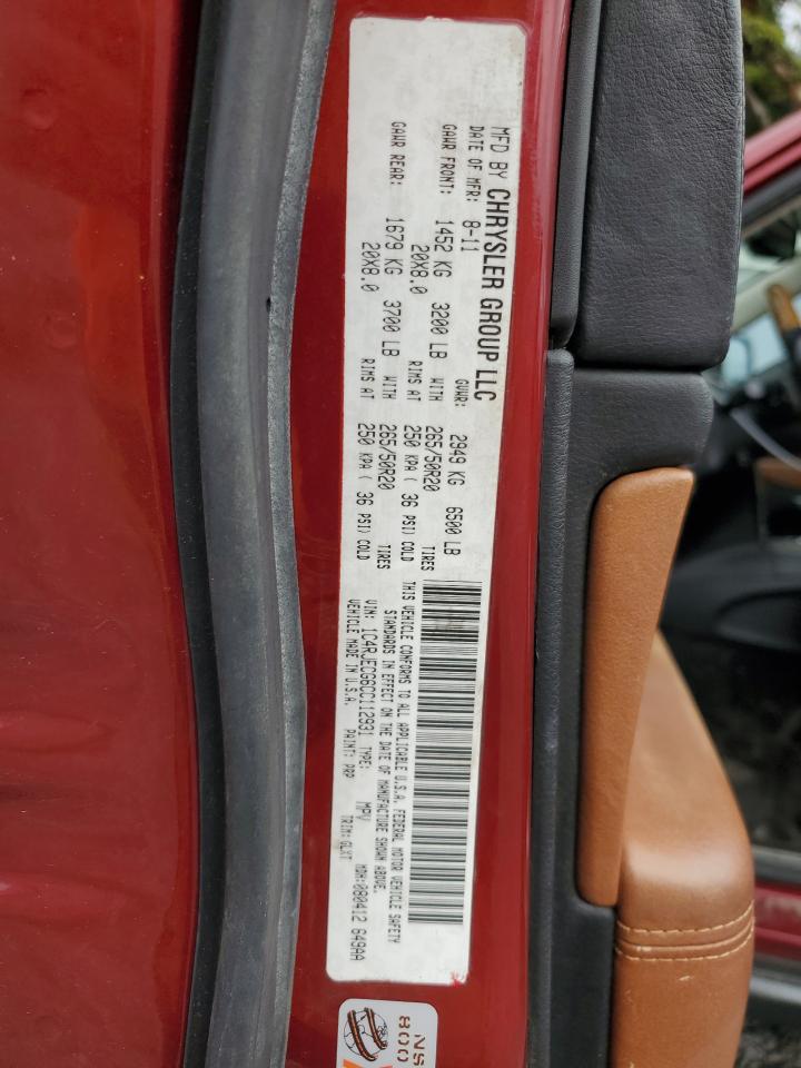 1C4RJECG6CC112931 2012 Jeep Grand Cherokee Overland