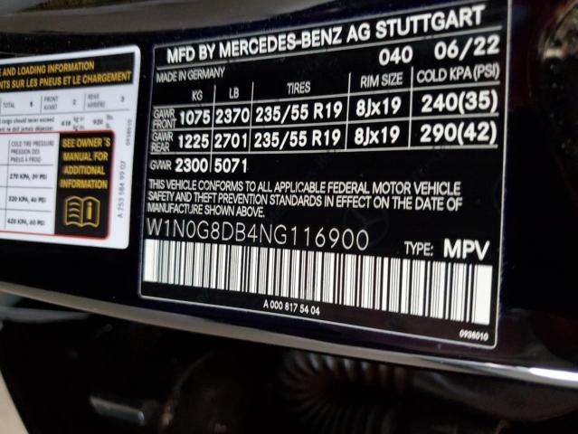 2022 Mercedes-Benz Glc 300 VIN: W1N0G8DB4NG116900 Lot: 57157274