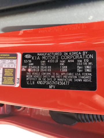 2017 Kia Soul + VIN: KNDJP3A57H7456477 Lot: 55553444