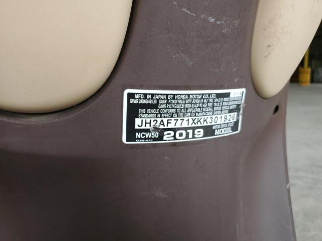2019 HONDA NCW50 JH2AF771XKK301920