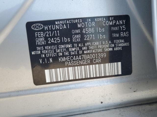 2011 Hyundai Sonata Hybrid VIN: KMHEC4A47BA001399 Lot: 55443014