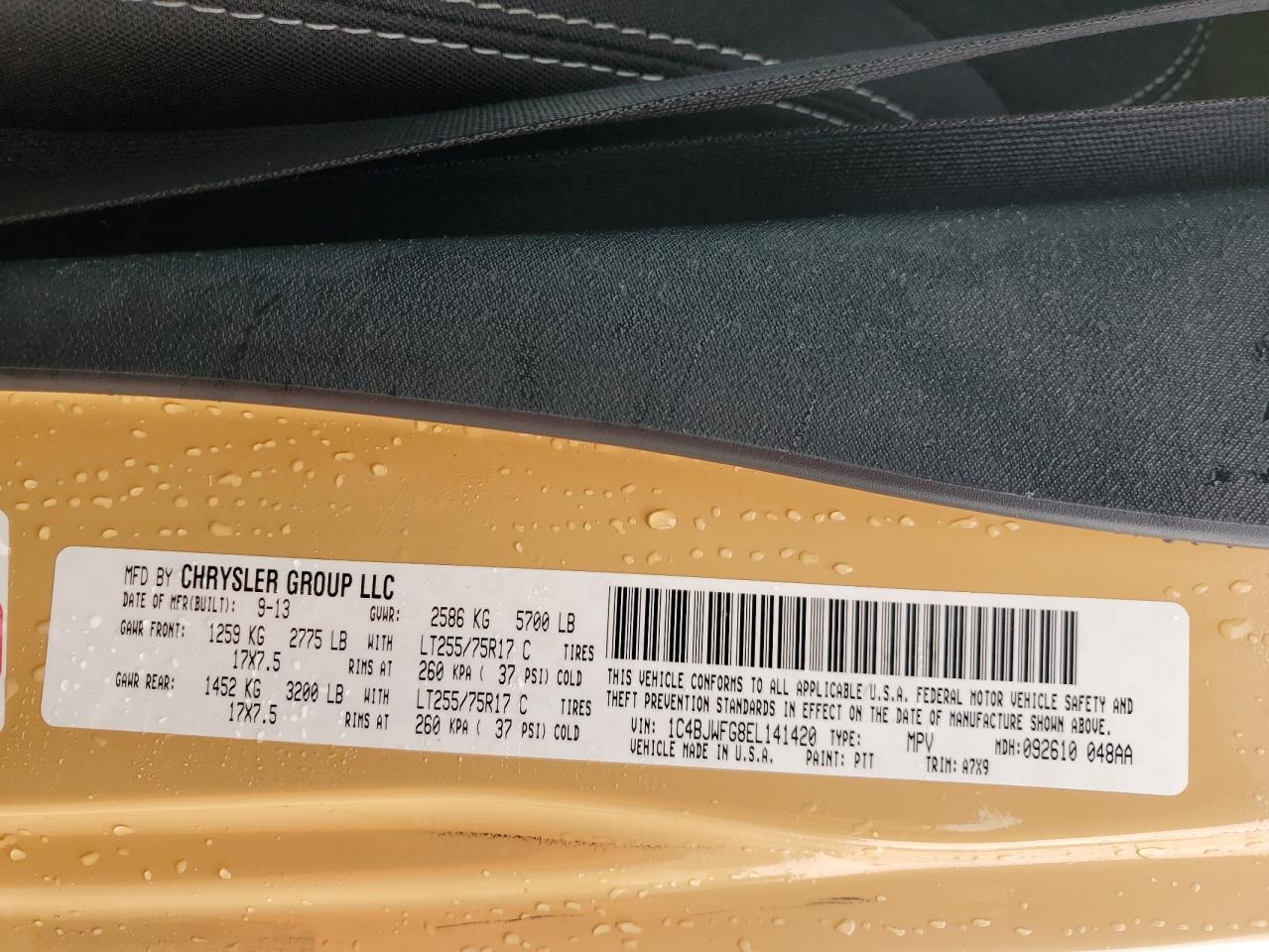 1C4BJWFG8EL141420 2014 Jeep Wrangler Unlimited Rubicon