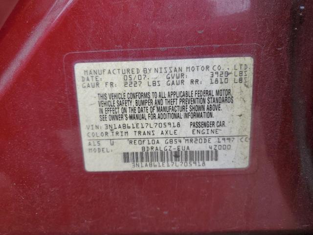 2007 Nissan Sentra 2.0 VIN: 3N1AB61E17L705918 Lot: 54638744