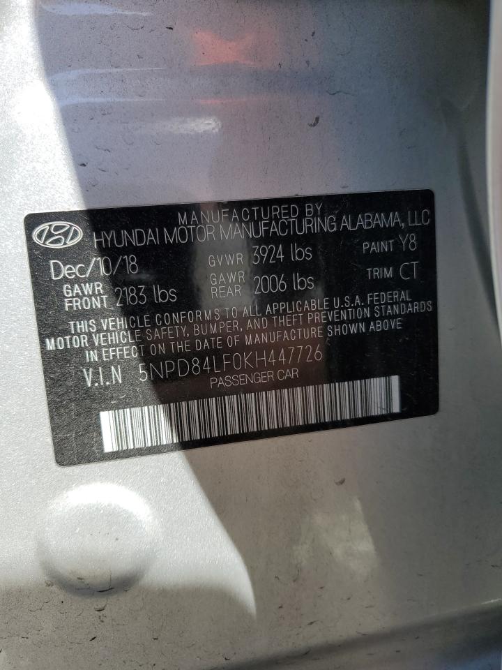 5NPD84LF0KH447726 2019 Hyundai Elantra Sel