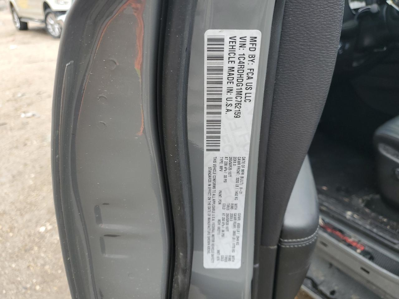 1C4RDHDG1MC762159 2021 Dodge Durango Gt