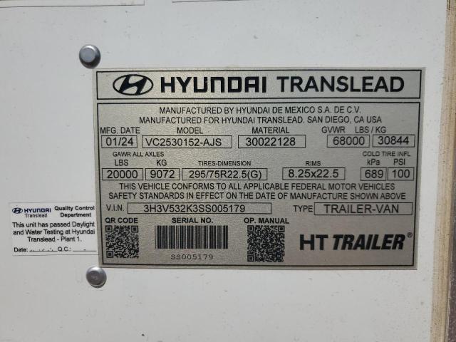 2025 HYUNDAI DRY VAN 3H3V532K3SS005179  50761974