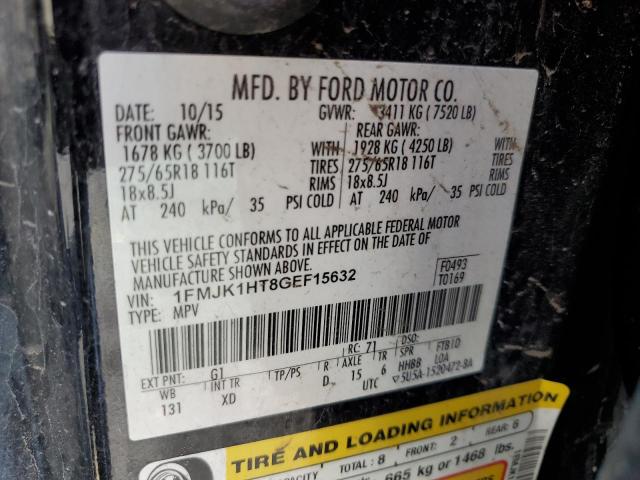 2016 Ford Expedition El Xlt VIN: 1FMJK1HT8GEF15632 Lot: 55960794