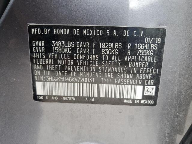 2019 Honda Fit Lx VIN: 3HGGK5H46KM720031 Lot: 54584864