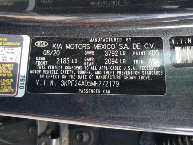 2021 Kia Forte Fe VIN: 3KPF24AD5ME272179 Lot: 54553044