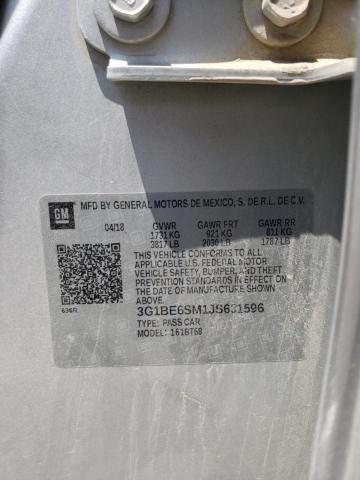 2018 Chevrolet Cruze Lt VIN: 3G1BE6SM1JS631596 Lot: 54679764