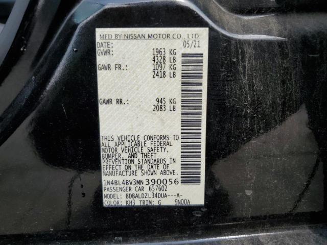 2021 Nissan Altima S VIN: 1N4BL4BV3MN390056 Lot: 53917634