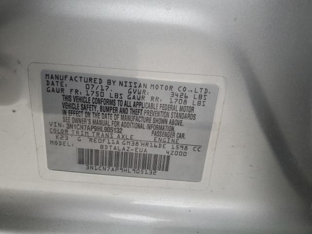 3N1CN7AP9HL905132 2017 Nissan Versa S