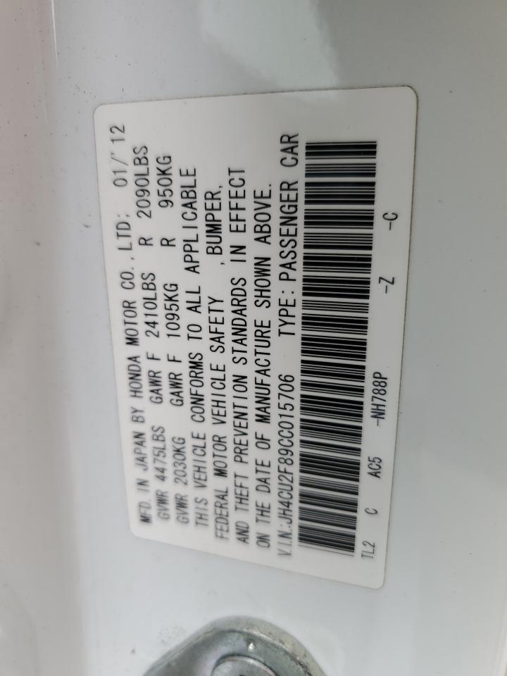 JH4CU2F89CC015706 2012 Acura Tsx Se