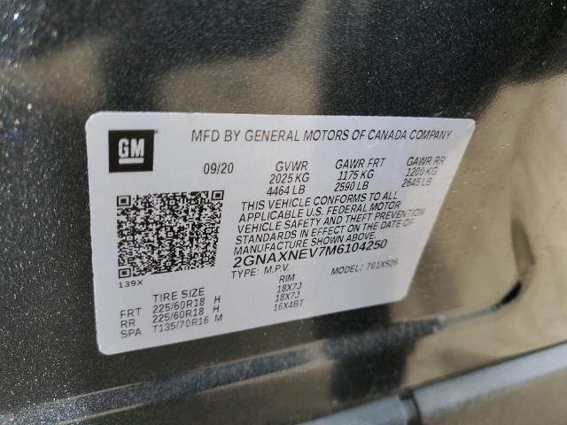 2021 Chevrolet Equinox Premier VIN: 2GNAXNEV7M6104250 Lot: 53290024