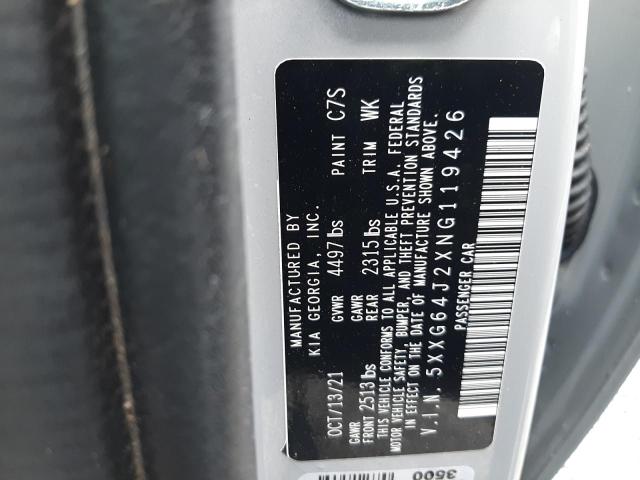 2022 Kia K5 Gt Line VIN: 5XXG64J2XNG119426 Lot: 54806914