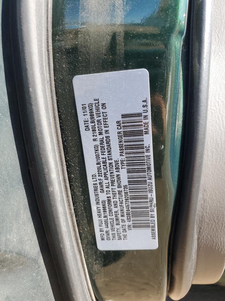 4S3BE645726208735 2002 Subaru Legacy Gt