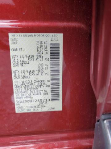 2015 NISSAN MURANO S - 5N1AZ2MG0FN289210