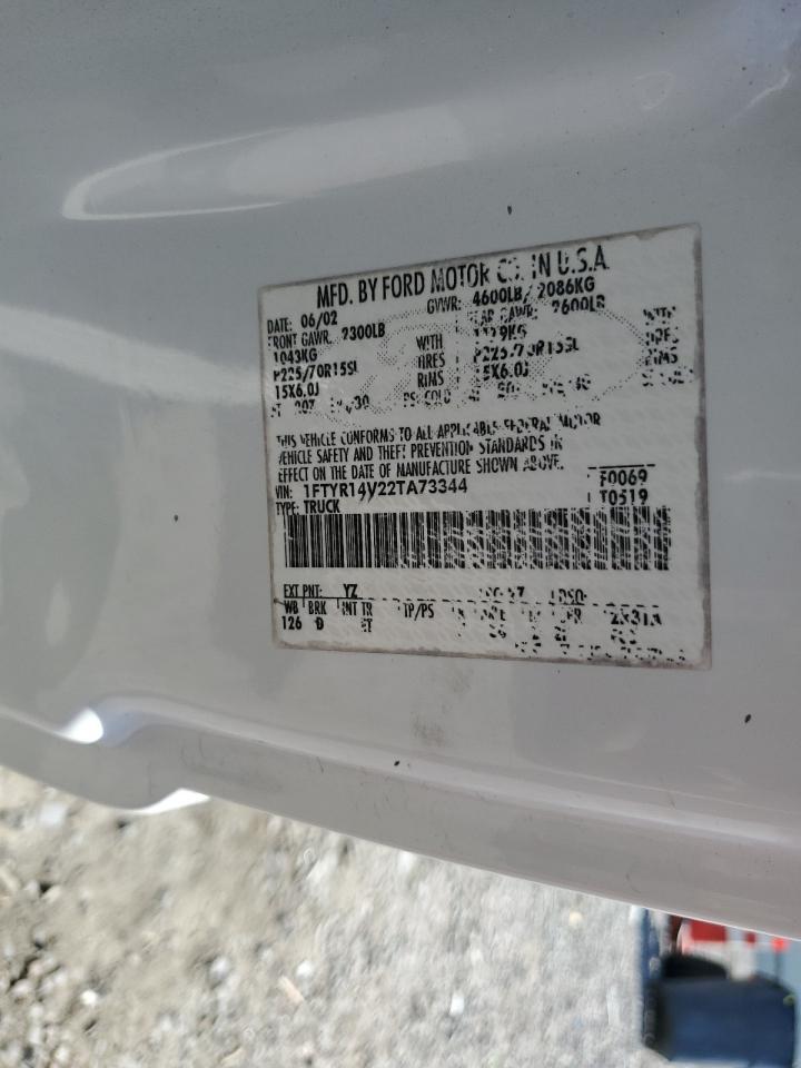 1FTYR14V22TA73344 2002 Ford Ranger Super Cab