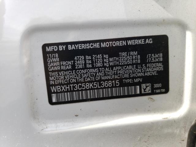 2019 BMW X1 xDrive28I VIN: WBXHT3C58K5L36815 Lot: 54516924