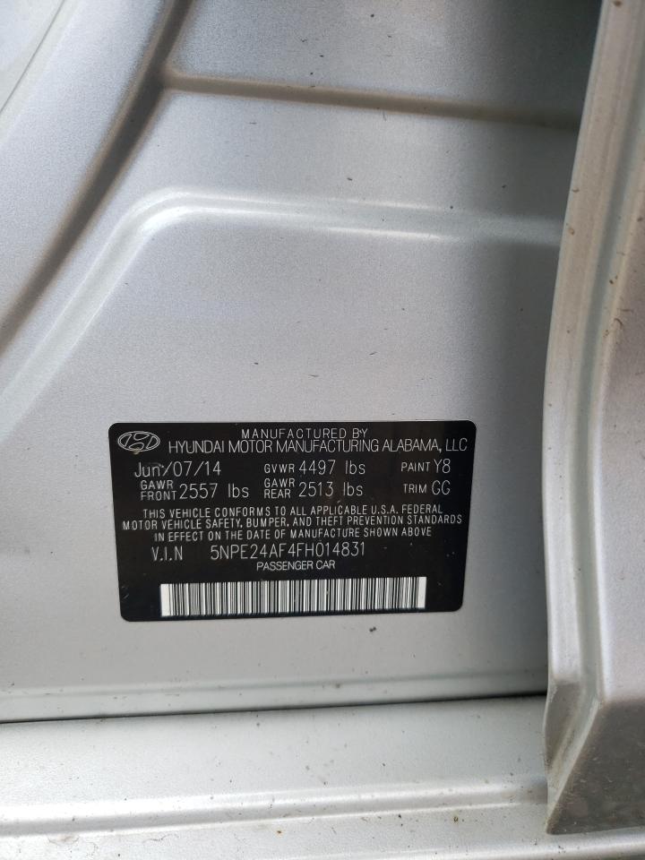 5NPE24AF4FH014831 2015 Hyundai Sonata Se