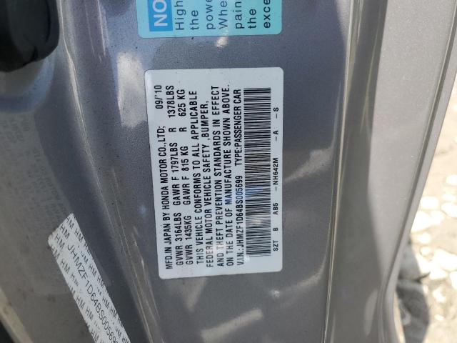 2011 Honda Cr-Z Ex VIN: JHMZF1D64BS005699 Lot: 55398334