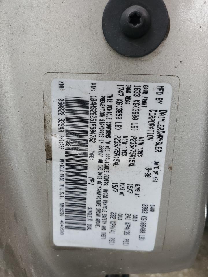 1B4HS28Z51F504762 2001 Dodge Durango