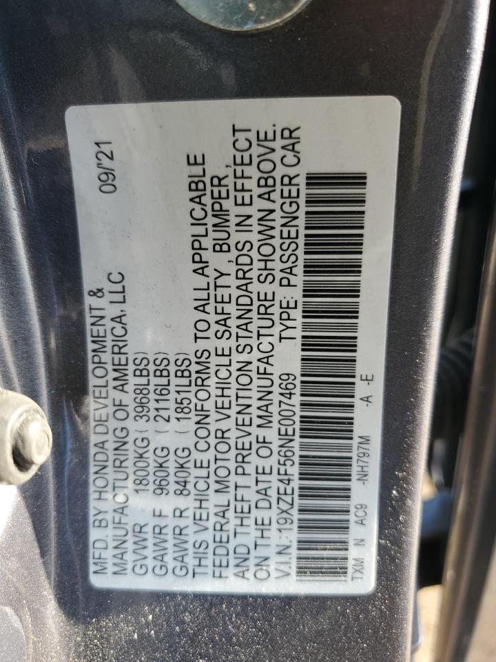 19XZE4F56NE007469 2022 Honda Insight Ex