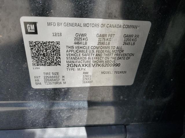 2019 CHEVROLET EQUINOX LT - 2GNAXKEV7K6200990