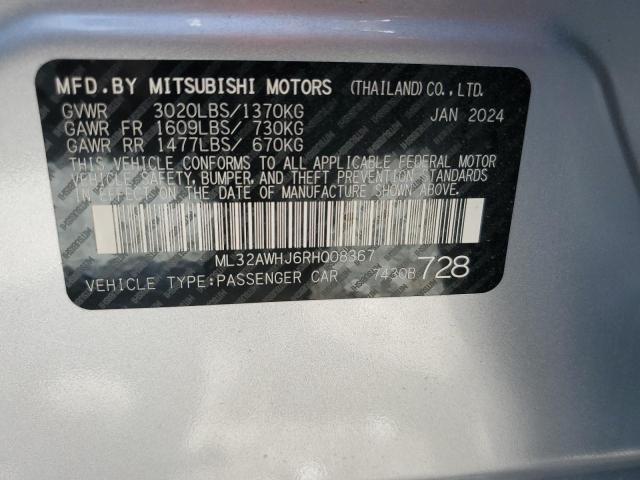 2024 Mitsubishi Mirage Se VIN: ML32AWHJ6RH008367 Lot: 56008644