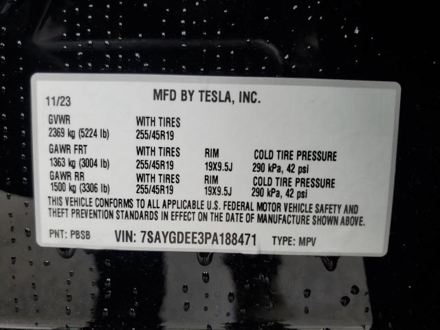 7SAYGDEE3PA188471 Tesla Model Y  12