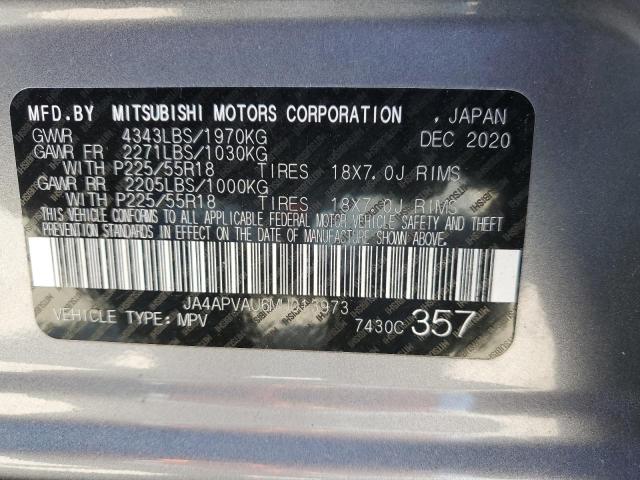 2021 Mitsubishi Outlander Sport Se VIN: JA4APVAU6MU013973 Lot: 55790804