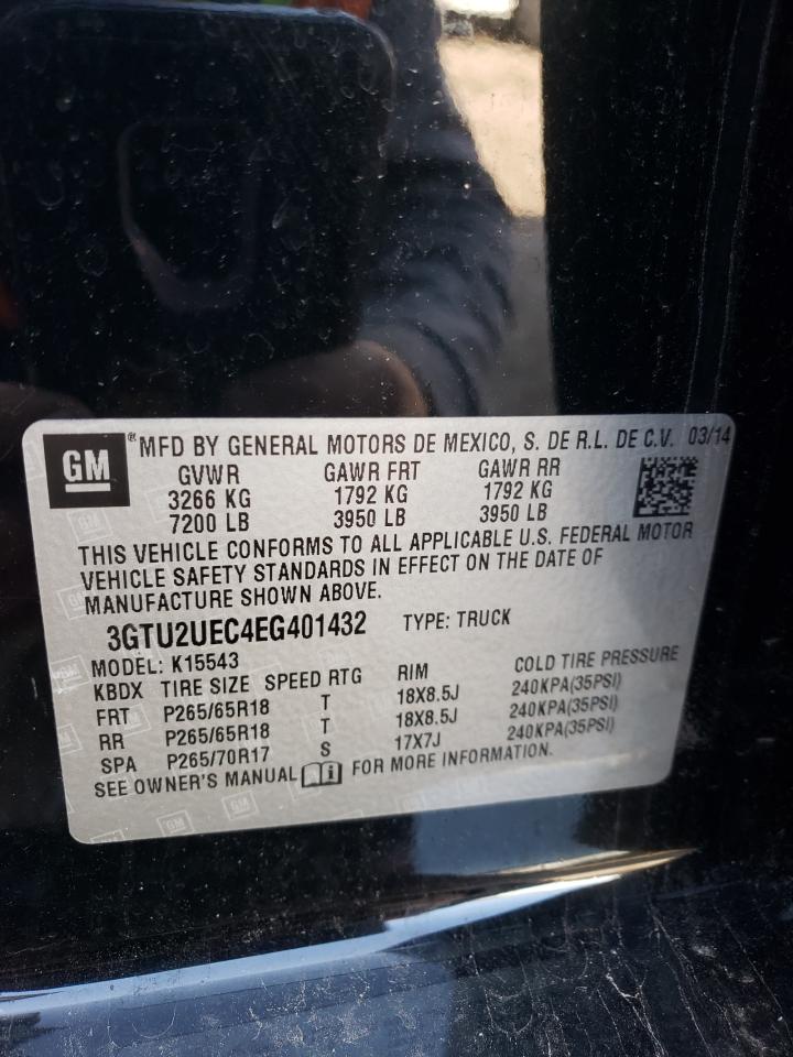 3GTU2UEC4EG401432 2014 GMC Sierra K1500 Sle