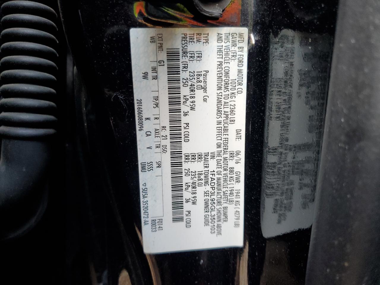 1FADP3L95GL350103 2016 Ford Focus St