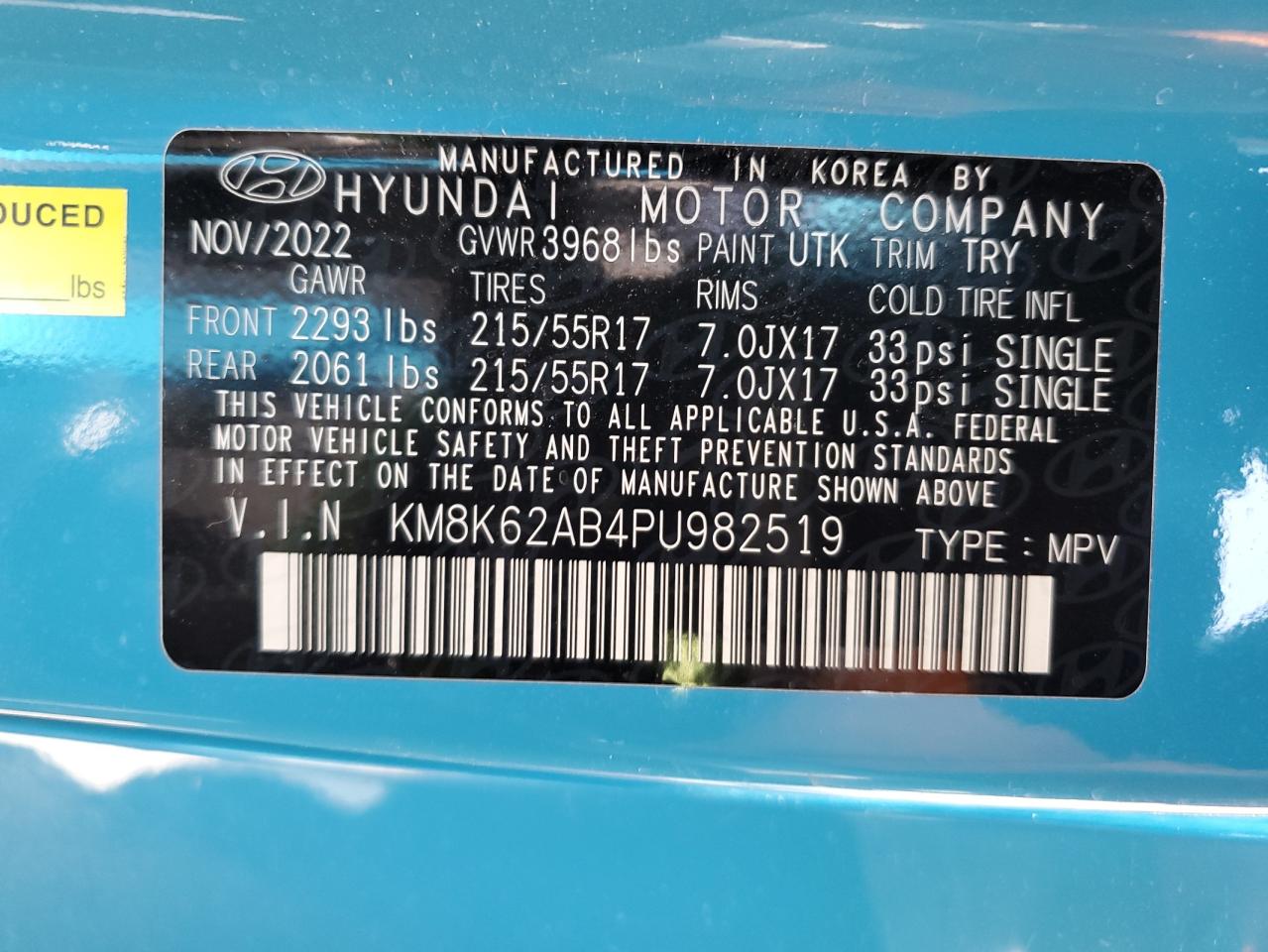 KM8K62AB4PU982519 2023 Hyundai Kona Sel