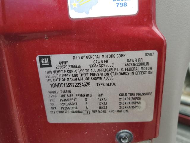 2007 Chevrolet Trailblazer Ls VIN: 1GNDT13S972224529 Lot: 56120294