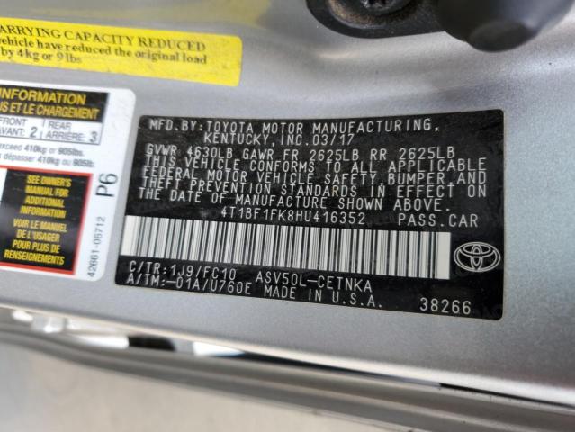 2017 TOYOTA CAMRY LE - 4T1BF1FK8HU416352