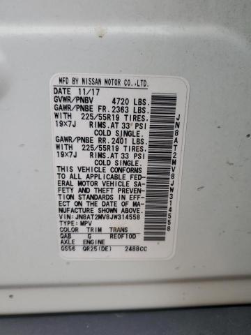 2018 Nissan Rogue S VIN: JN8AT2MV8JW314558 Lot: 54506984