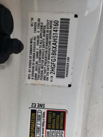 2010 HONDA CIVIC LX - 2HGFG1B6XAH514160