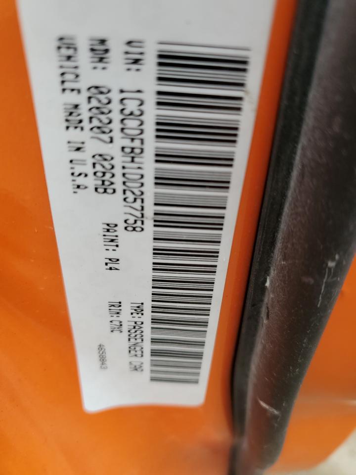 1C3CDFBH1DD257758 2013 Dodge Dart Sxt