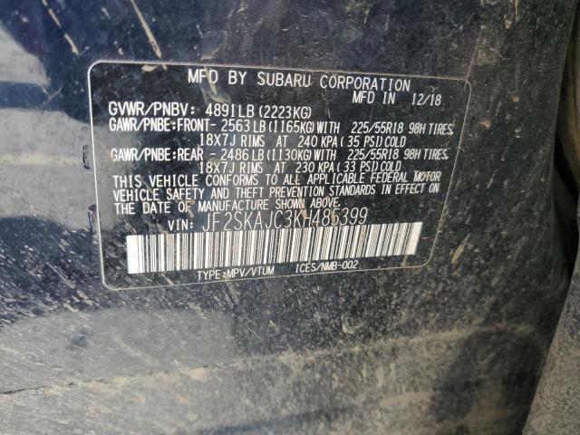 2019 Subaru Forester Sport VIN: JF2SKAJC3KH485399 Lot: 55172314