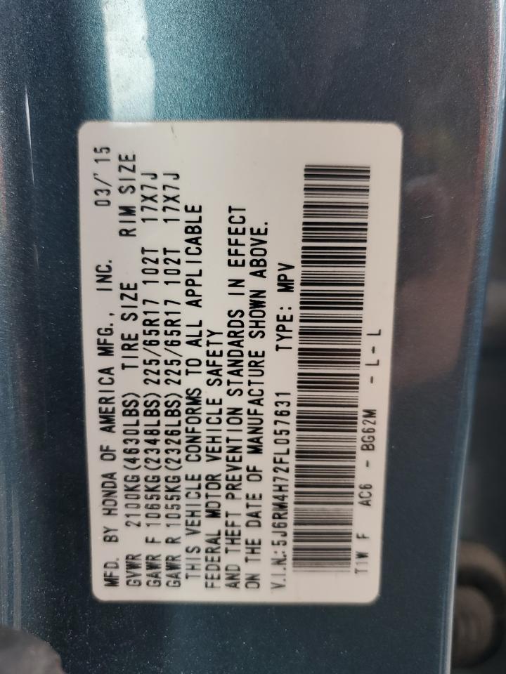 5J6RM4H72FL057631 2015 Honda Cr-V Exl