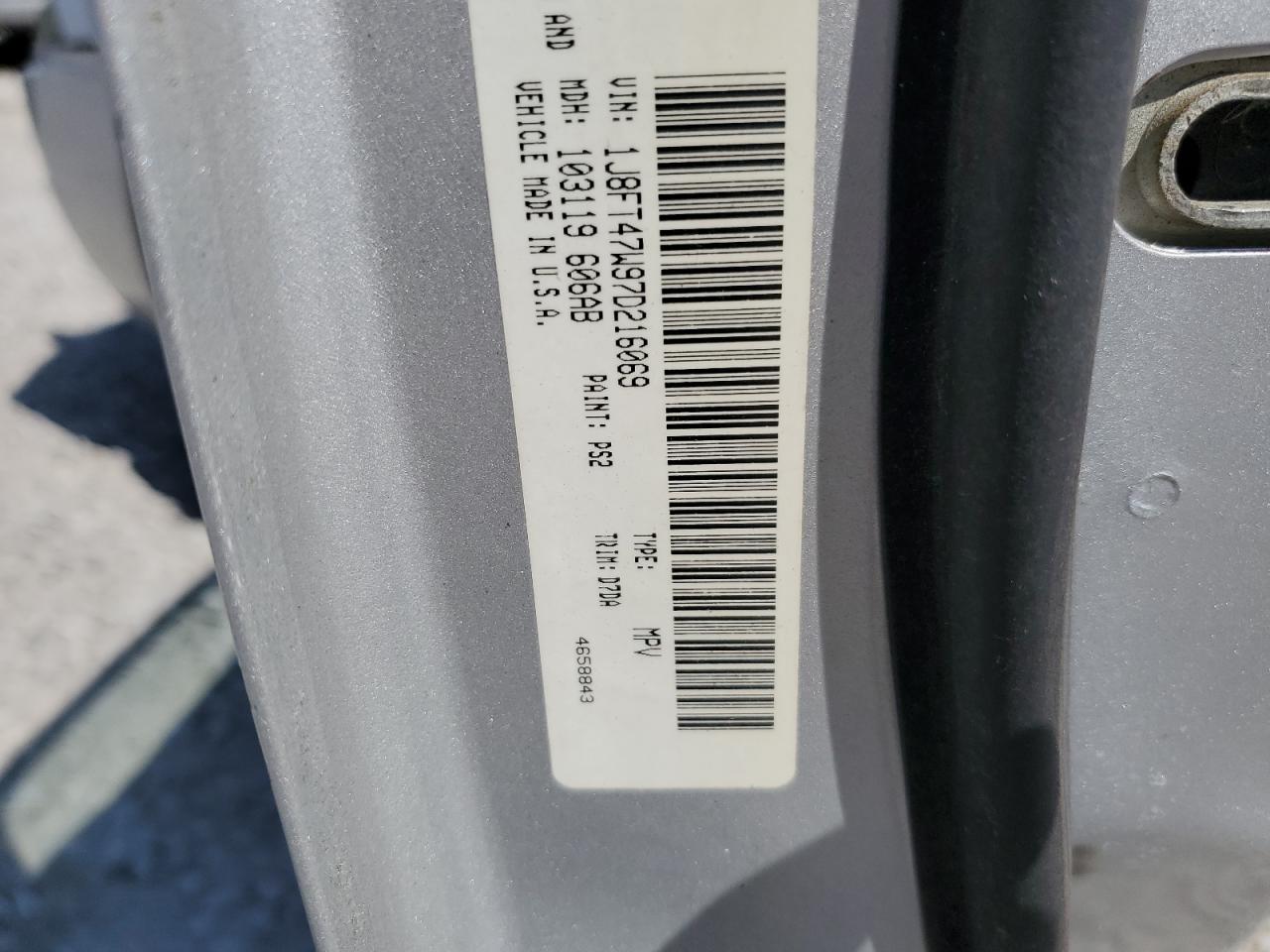 1J8FT47W97D216069 2007 Jeep Compass