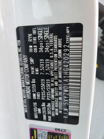 2017 Hyundai Santa Fe Sport VIN: 5XYZWDLA1HG420292 Lot: 54267354